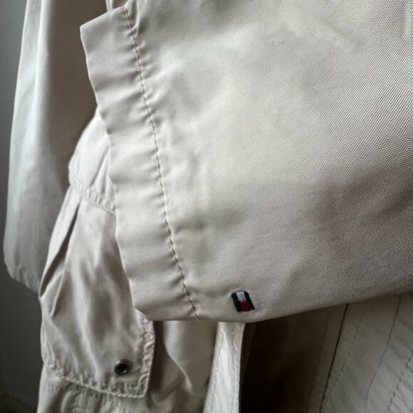 🤎!Tommy Hilfiger Lightweight Belted Jacket Sz M tan khaki utility jacket 🤎 - Picture 6 of 14